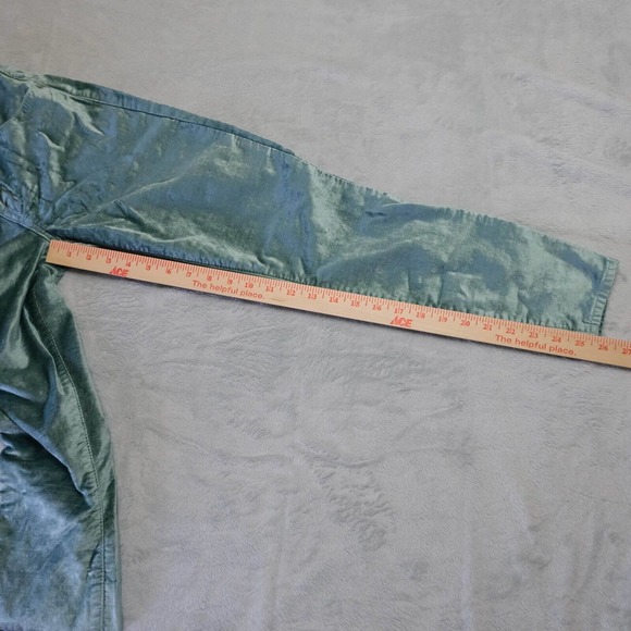 LUCKY BRAND Womens 00 Ava Antartica Sea Foam Crushed Velvet Skinny Jeans Pants - Picture 12 of 16